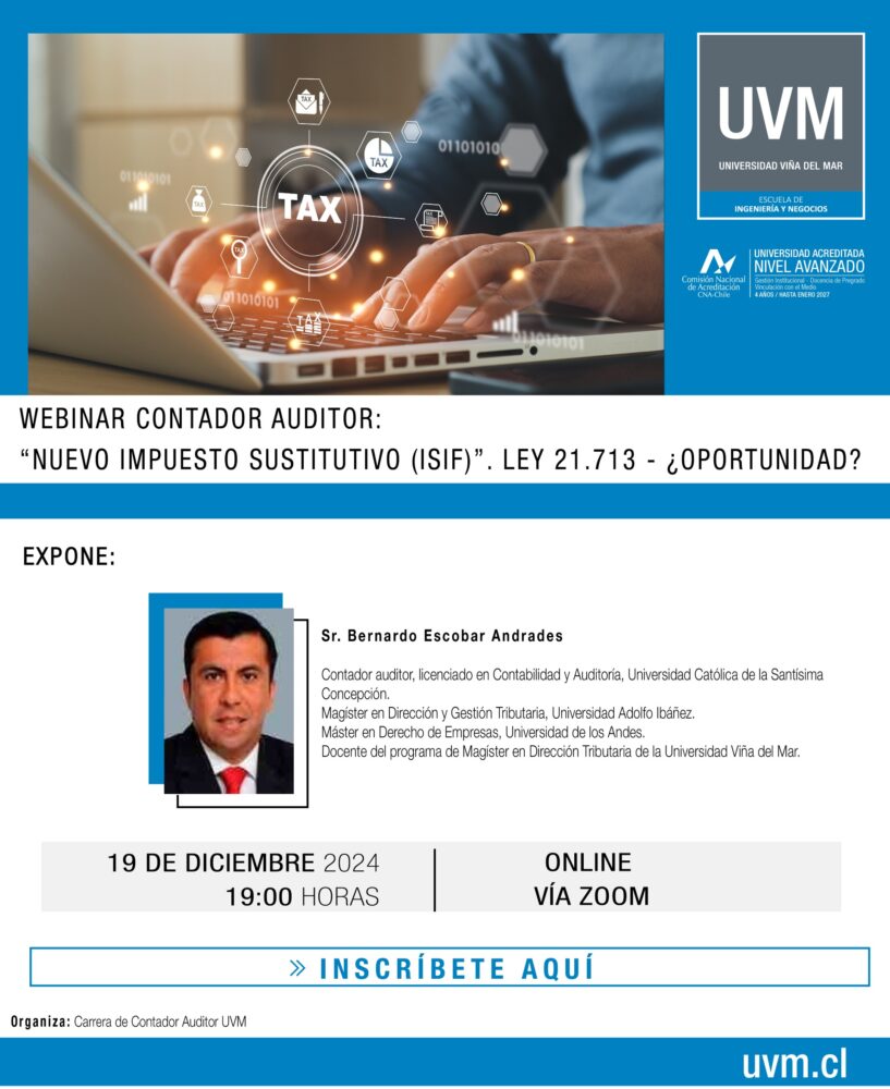 Universidad Vi A Del Mar Uvm Webinar Contador Auditor Nuevo Impuesto Sustitutivo Isif